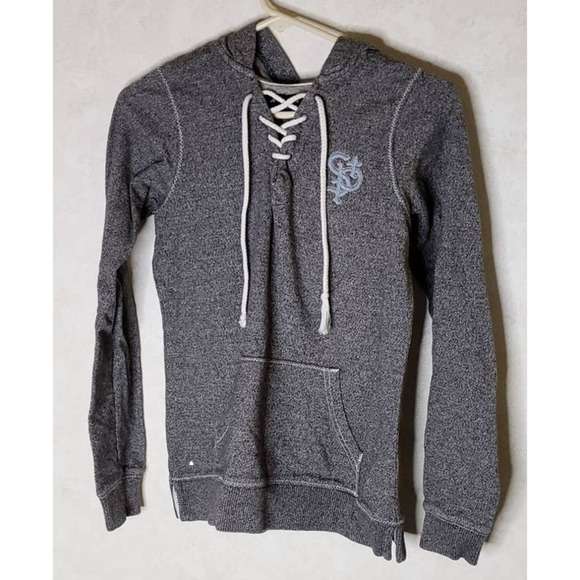 St Paul Saints Small Gray Womans Hooded Pull Over Sweatshirt - Picture 1 of 3
